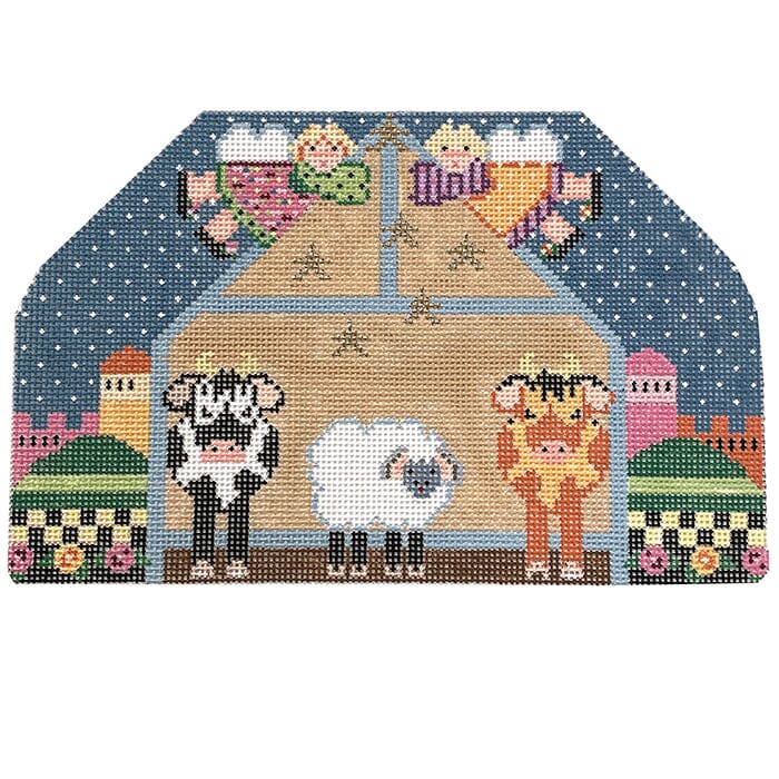 Nativity Scene Painted Canvas NeedleDeeva - 1
