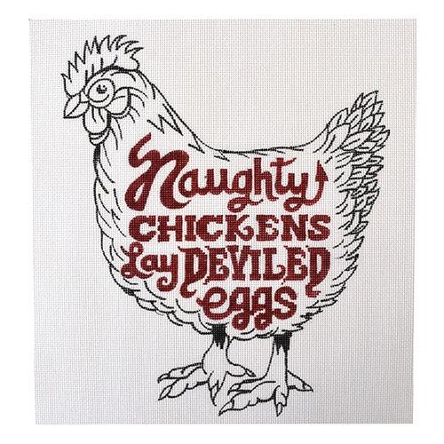 Naughty Chickens Painted Canvas Alice Peterson Company - 1