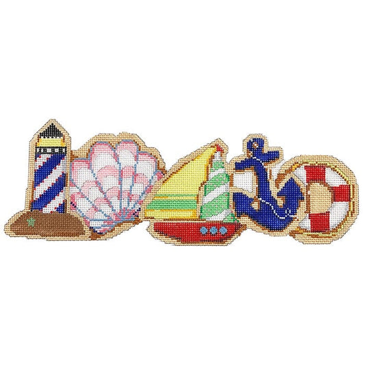 Nautical Cookies Row Painted Canvas Laura Love Designs 
