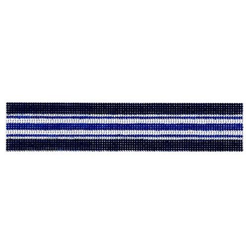 Navy Stripe Key Fob Painted Canvas Anne Fisher Needlepoint LLC - 1