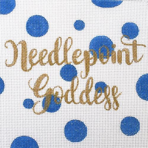 Needlepoint Goddess Painted Canvas A Poore Girl Paints - 1