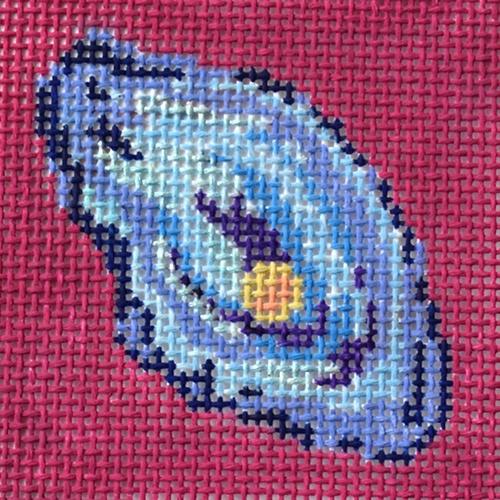 Neon Oyster Insert Painted Canvas Anne Fisher Needlepoint LLC - 1
