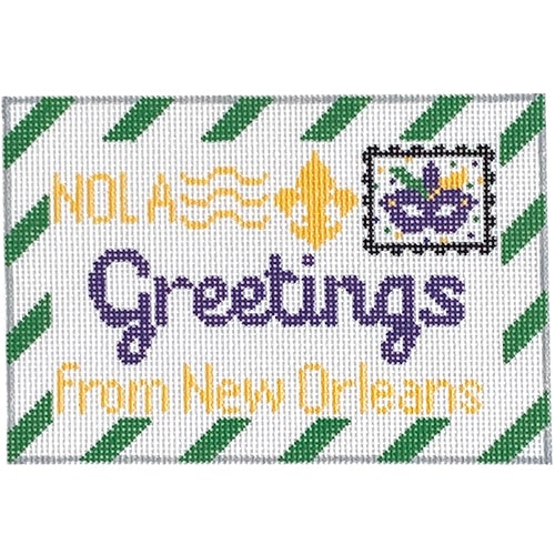 New Orleans Letter Painted Canvas Rachel Donley - 1