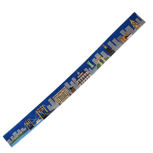 New York City Belt Painted Canvas Silver Needle - 2
