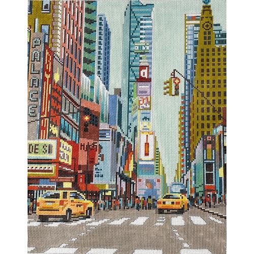 New York Street Scene Painted Canvas The Meredith Collection - 1