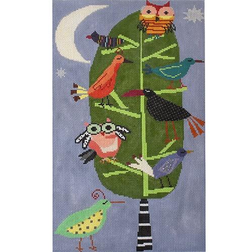 Night Birds Painted Canvas Birds of a Feather - 1