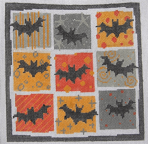 Nine Bats Painted Canvas Pippin