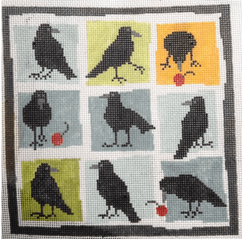 Nine Crows Painted Canvas Pippin