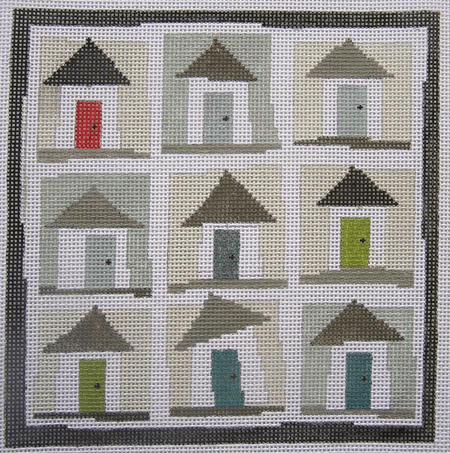 Nine Houses Painted Canvas Pippin - 1