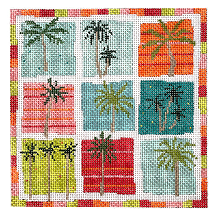 Nine Palm Trees Painted Canvas Pippin - 1