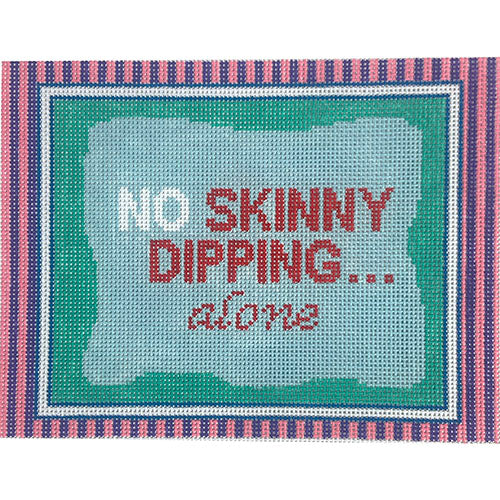No Skinny Dipping... Alone Painted Canvas Penny Linn Designs