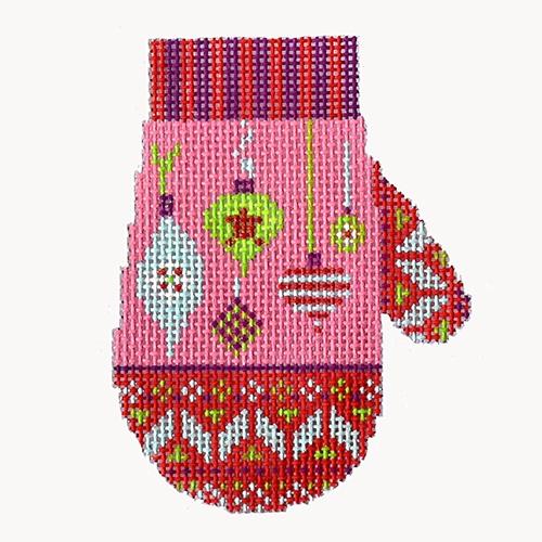 Nordic Mitten Baubles Painted Canvas Burnett & Bradley - 1