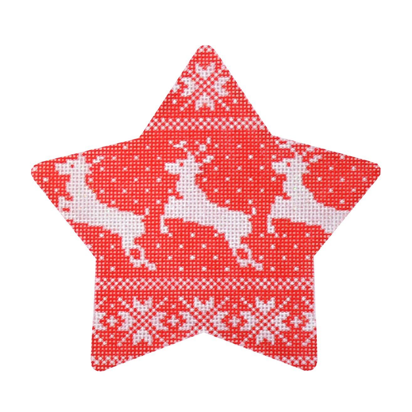 Nordic Reindeer Xmas Star Painted Canvas Kirk & Bradley - 1