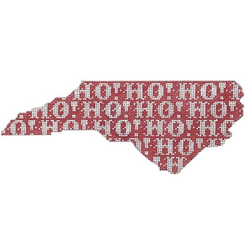 North Carolina Ho Ho Ho Painted Canvas The Meredith Collection - 1