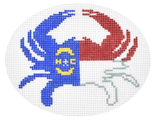 North Carolina State Flag Crab Painted Canvas Kristine Kingston - 1