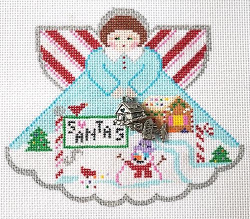 North Pole Angel Painted Canvas Painted Pony Designs - 1