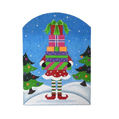 North Pole Elf Painted Canvas Pepperberry Designs - 1