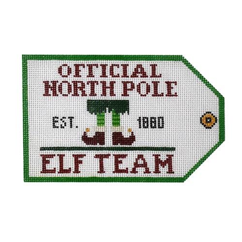 North Pole Gift Tag Painted Canvas The Meredith Collection - 1