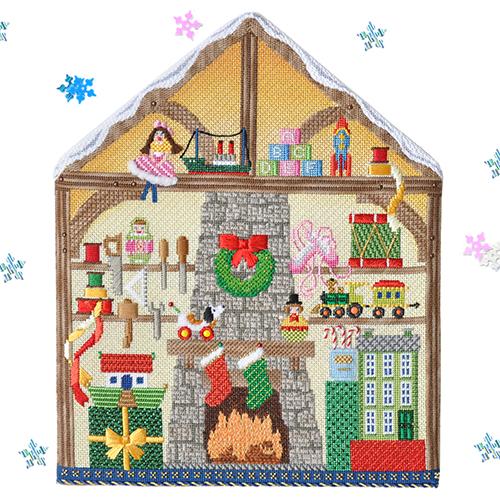 North Pole Series Santa's Workshop KB Kits Needlepoint.Com - 1