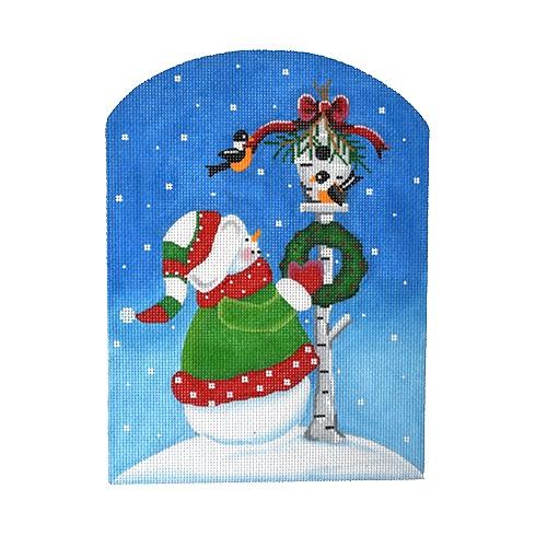 North Pole Snowman Painted Canvas Pepperberry Designs - 1