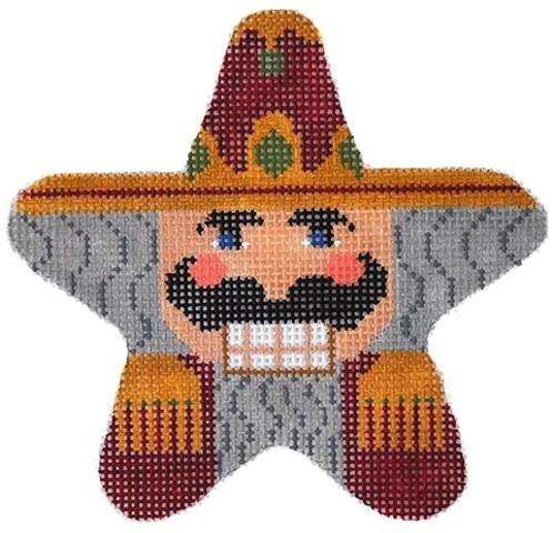 Nutcracker Star on 13 Painted Canvas Danji Designs - 1