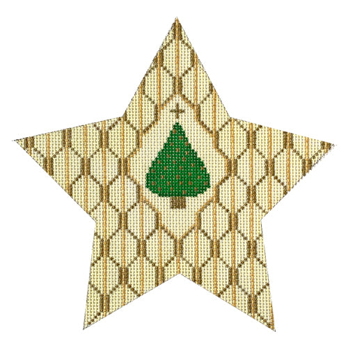 O Tannenbaum Star Painted Canvas Whimsy & Grace - 1