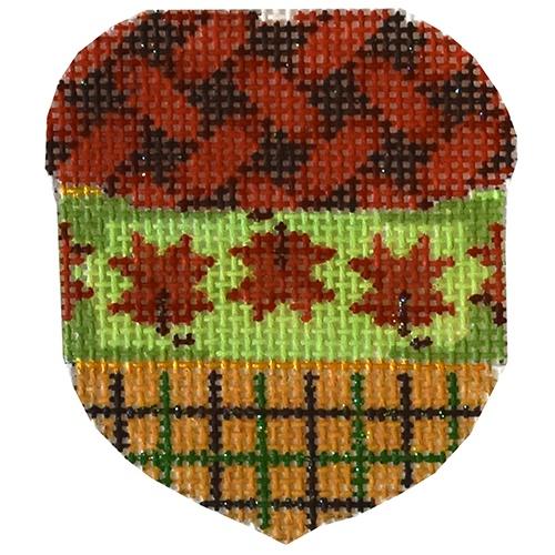 Oak Leaf and Tattersall Cap Mini Acorn Painted Canvas Associated Talents