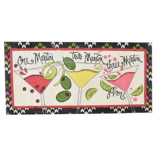 One Martini Two Martini Painted Canvas Painted Pony Designs - 1