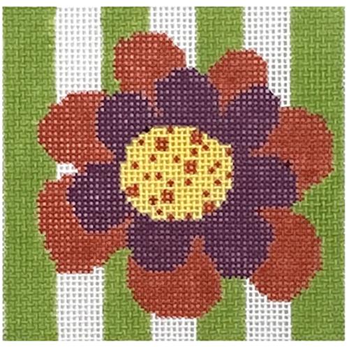 Orange and Pink Flower TMC Painted Canvas The Meredith Collection - 1