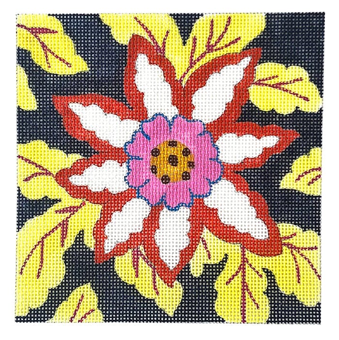 Orange and White Flower Painted Canvas Colors of Praise