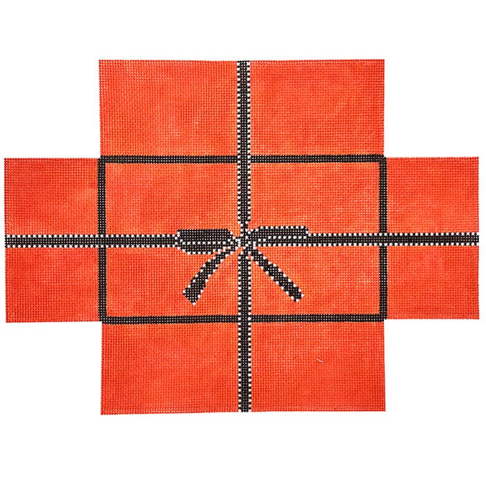 Orange Box Brick Painted Canvas Susan Battle Needlepoint - 1