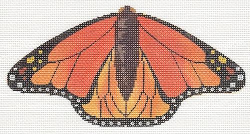 Orange Butterfly (Monarch) Painted Canvas Labors of Love Needlepoint - 1