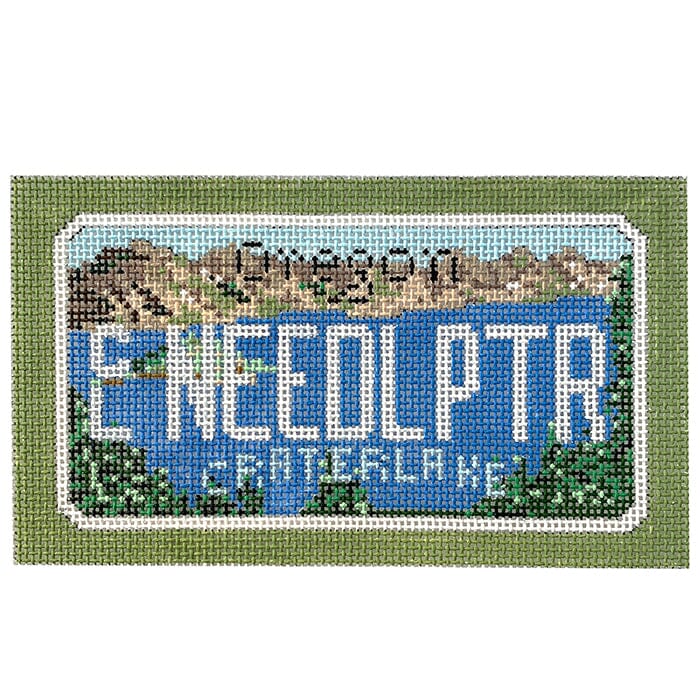 Oregon Mini Plate Painted Canvas CBK Needlepoint Collections - 1