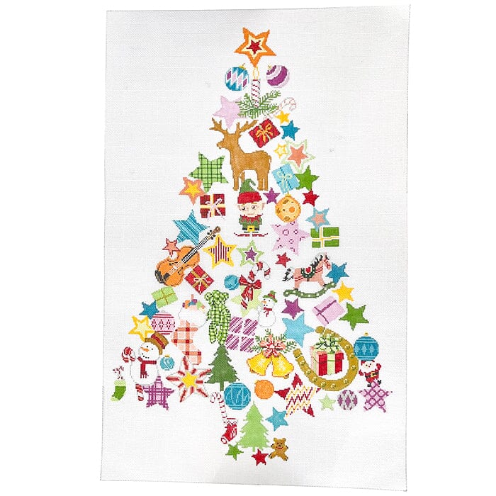 Ornament Tree ASIT Painted Canvas A Stitch in Time