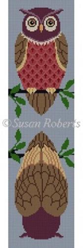 Owl Eyeglass Case Painted Canvas Susan Roberts Needlepoint Designs, Inc.