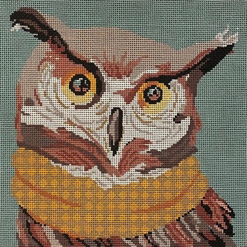 Owl Painted Canvas A Stitch in Time - 1