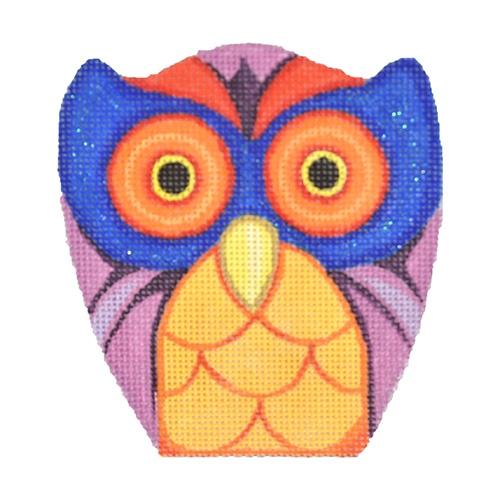 Needlepoint Handpainted Raymond Crawford buy Checked Owl Small 4.5