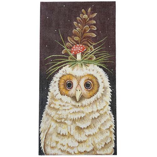 Owlet with Pinecone Hat Painted Canvas Melissa Shirley Designs