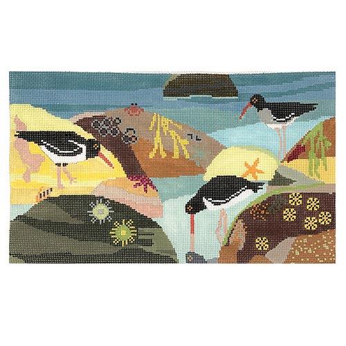 Oyster Catchers Painted Canvas Birds of a Feather - 1