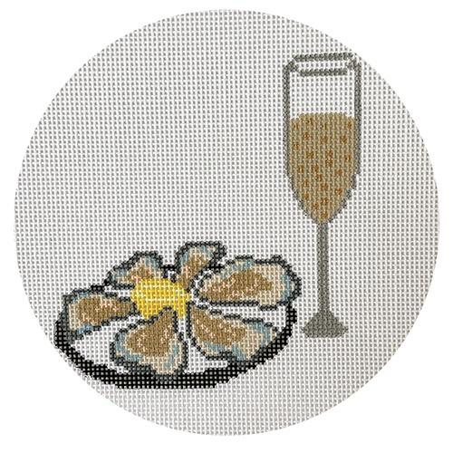 Oysters & Champagne Painted Canvas Morgan Julia Designs - 1