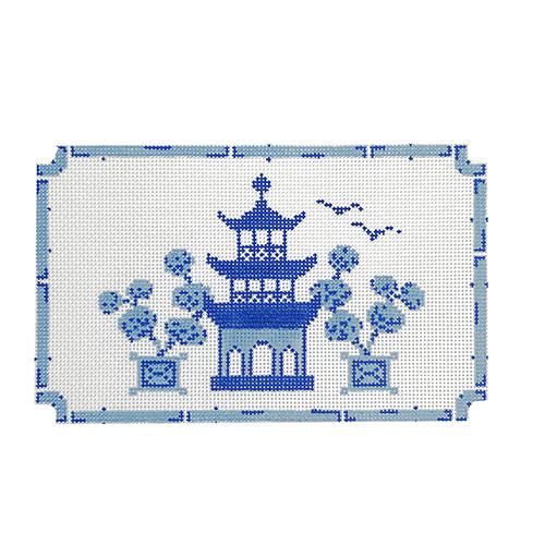 Pagoda Pillow Painted Canvas The Plum Stitchery - 1