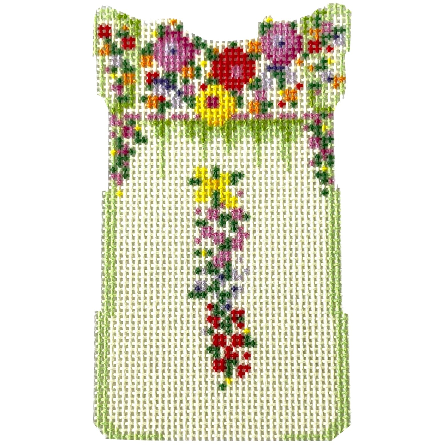 Pale Lime Mini Oaxaca Dress Printed Canvas Needlepoint To Go