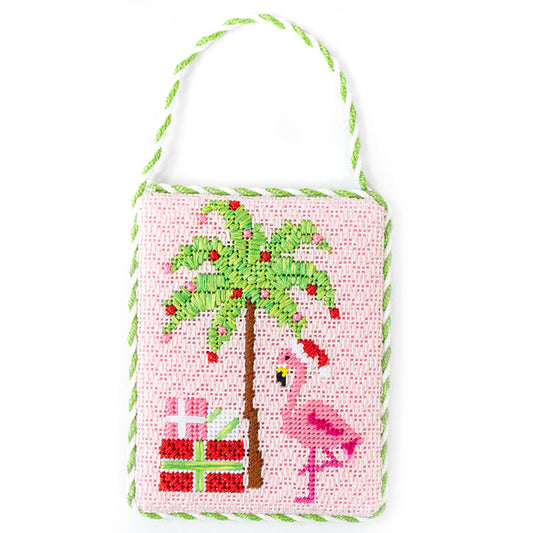 Palm Beach Christmas - Palm Tree & Flamingo Kit Kits Needlepoint To Go 
