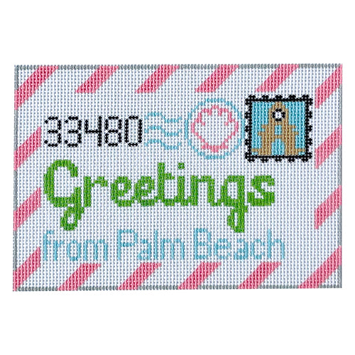 Palm Beach Letter Painted Canvas Rachel Donley - 1