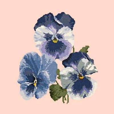 Pansies Needlepoint Kit Kits Elizabeth Bradley Design Salmon Pink