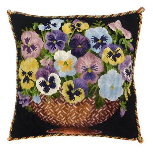 Pansy Bowl Needlepoint Kit Kits Elizabeth Bradley Design