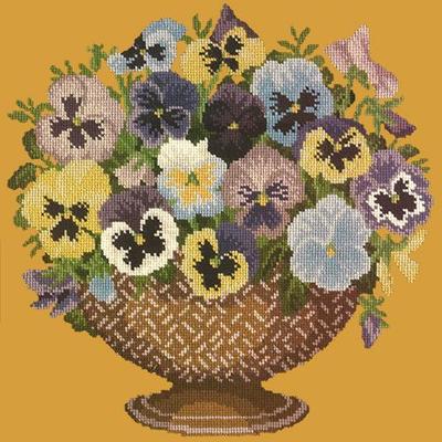 Pansy Bowl Needlepoint Kit Kits Elizabeth Bradley Design Yellow
