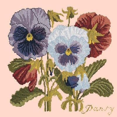 Pansy Needlepoint Kit Kits Elizabeth Bradley Design Salmon Pink