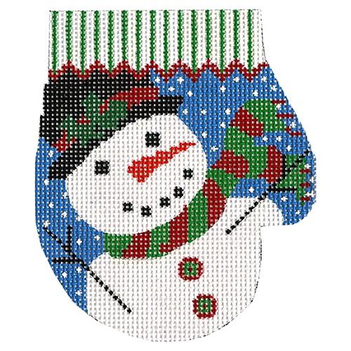 Papa Snowman Mitten Painted Canvas The Meredith Collection - 1