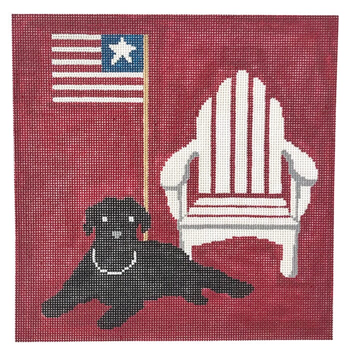 Parade Watch Dog Painted Canvas CBK Needlepoint Collections